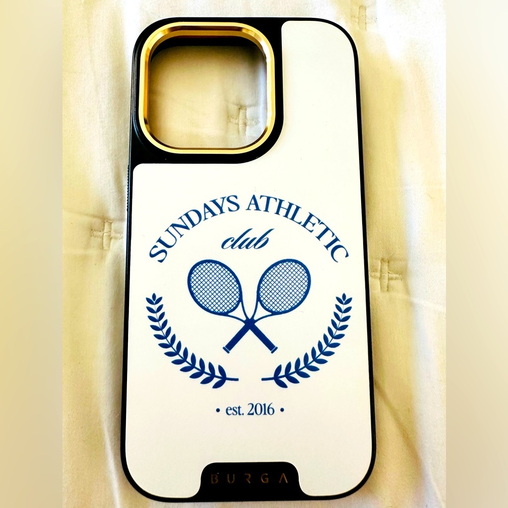 BURGA iPhone 14 Pro Elite MagSafe Leisure Club Tennis Blue & White Phone Case